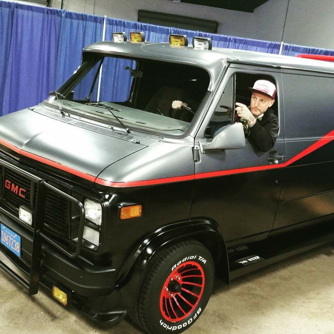 Chris in the A-Team van